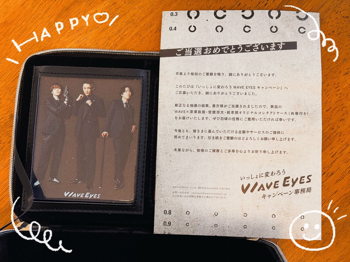 WAVE EYES A賞 Man オリジナルコンタクトケース WAVEコンタクト【公式