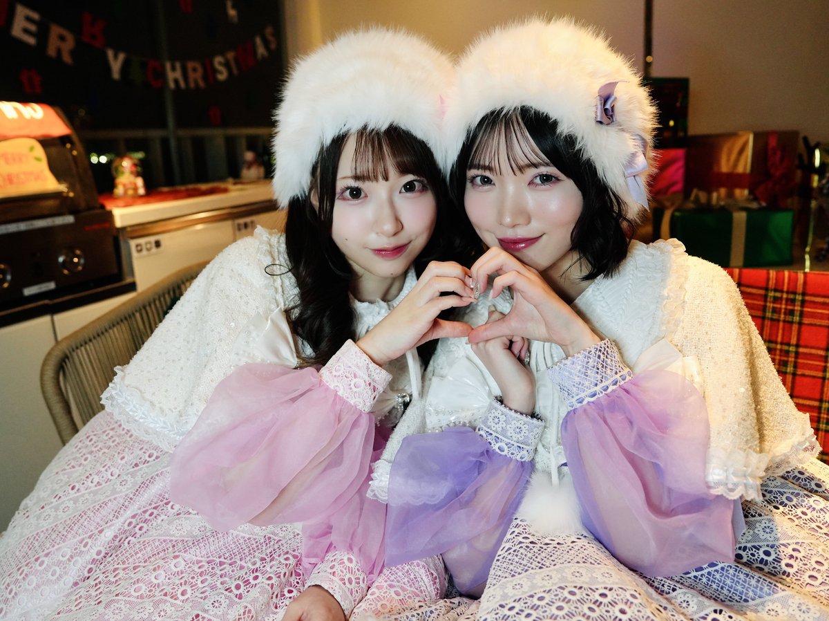 CDTVライブライブ ペア写メ🎄🤍 クリスマスのお部屋です🎁 💛古澤里紗