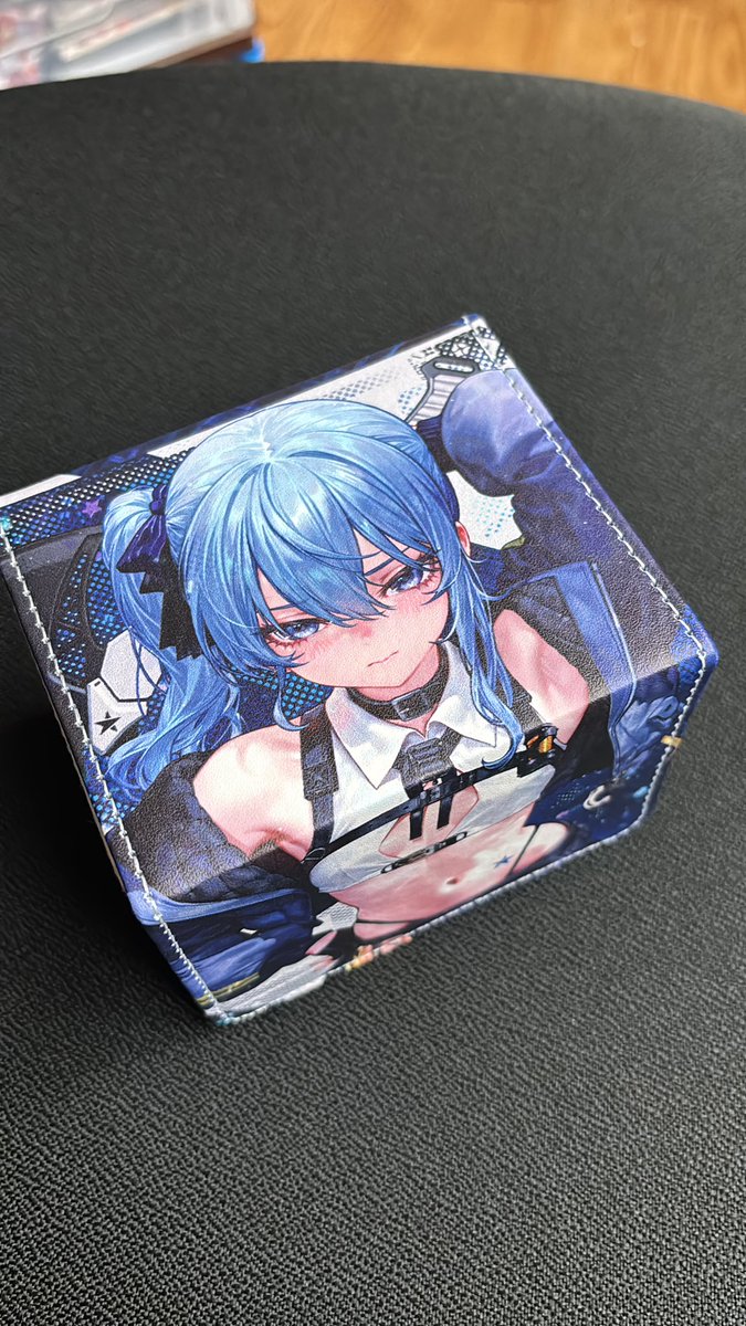 ミッドナイトブルー ホロライブ 百鬼あやめ 合皮製デッキケース