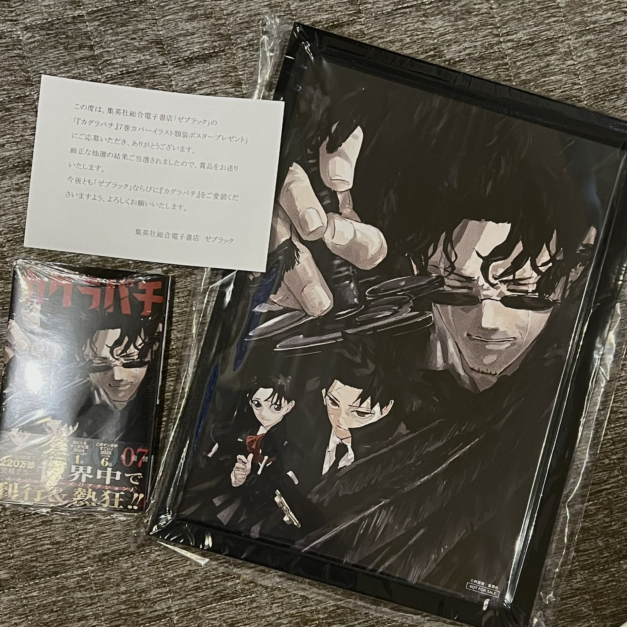 集英社 - カグラバチ 7巻 カバーイラスト額縁ポスター 当選品