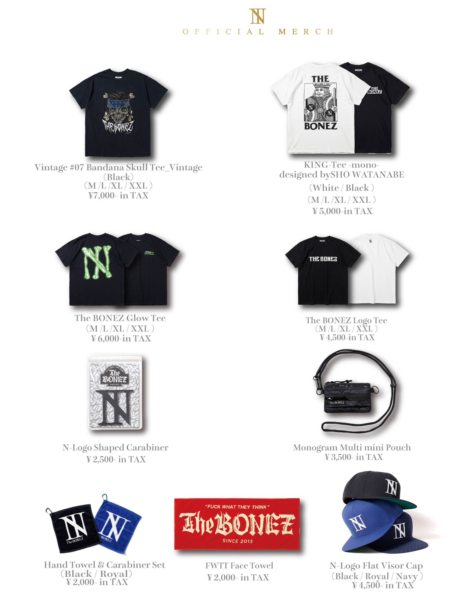 The BONEZ We Control Tour Memorial Pack ミュージシャン The BONEZ