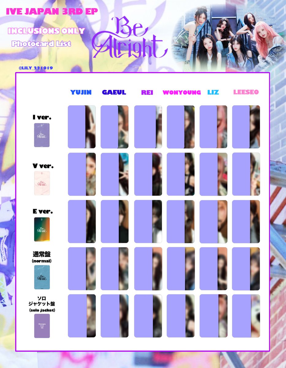 IVE トレカ Be Alright 会場限定 9/23 東京 6種コンプ ×⑩ IVE トレカ