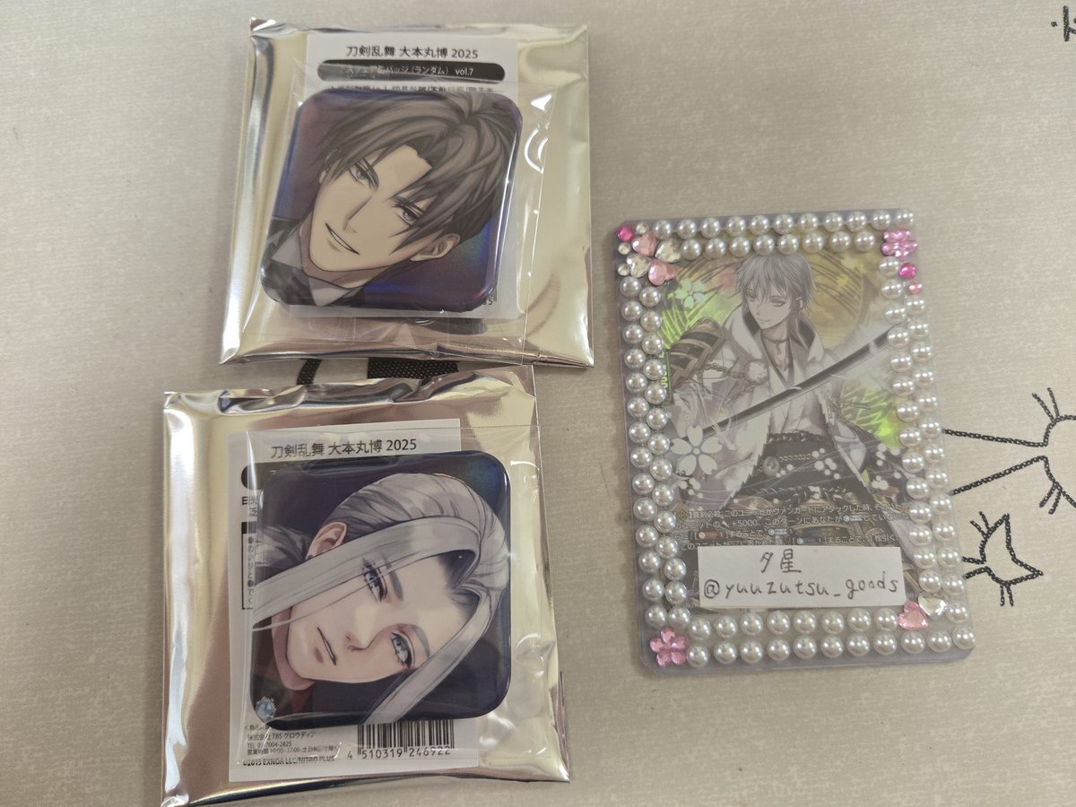 刀剣乱舞 八丁念仏 大本丸博 スクエア缶バッジ 祝装 八丁念仏 大本丸博