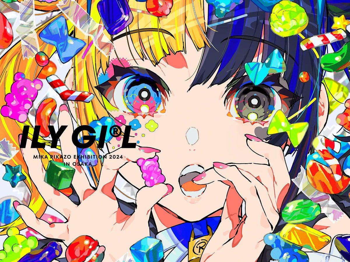 Mika Pikazo個展 ILY GIRL 複製原画 FOX アクリルアート 人気