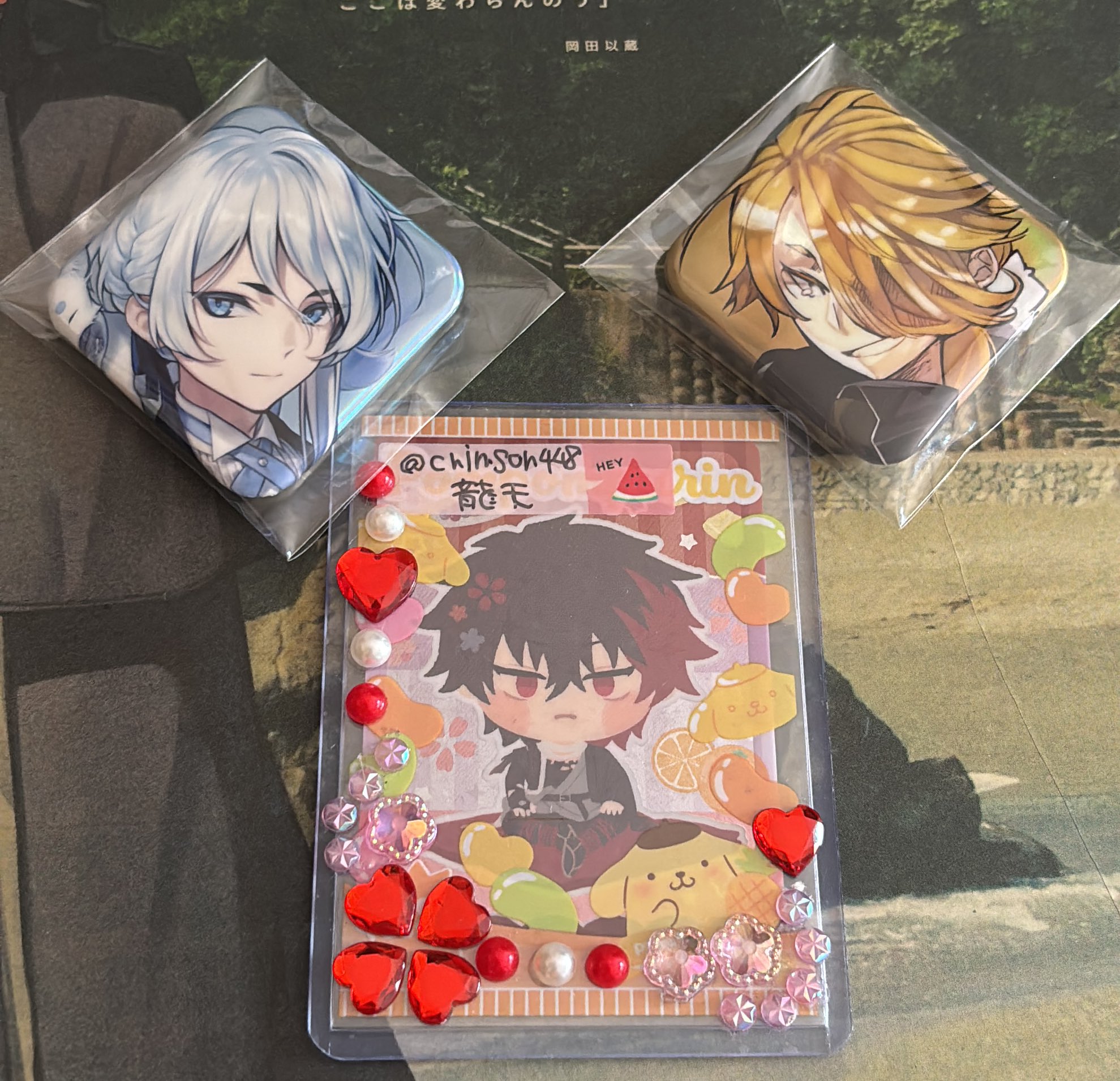 とうらぶ 刀剣乱舞 後家兼光 大本丸博 スクエア缶 バッジ 12個セット