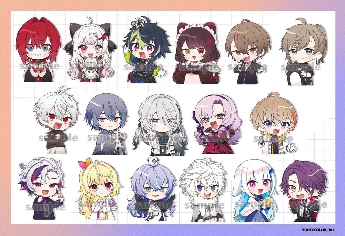 お仕事情報】 「チョコエッグプラス にじさんじ」のデフォルメイラスト