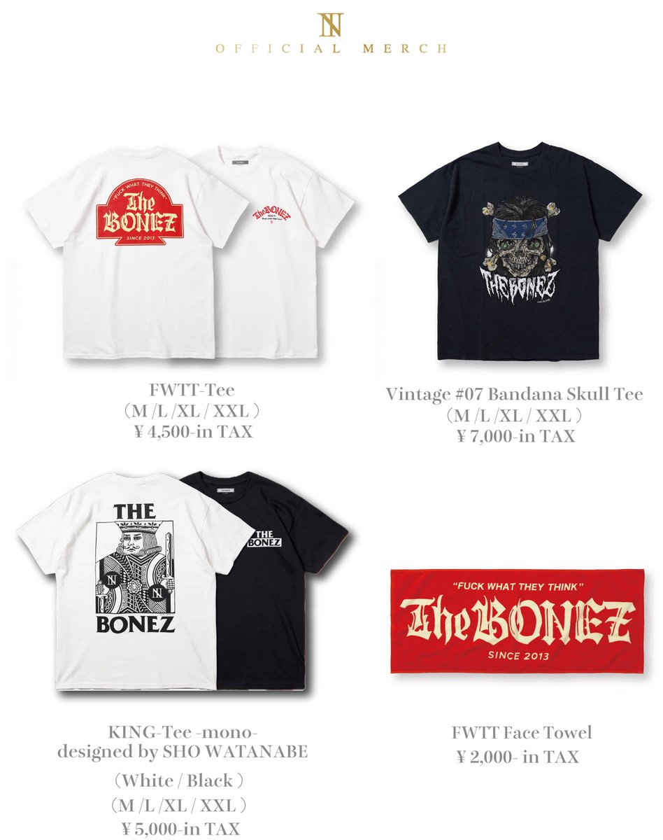 Lucky Fes Merch】 販売予定の 「KING - MONO 2025 THE BONEZ with SHO