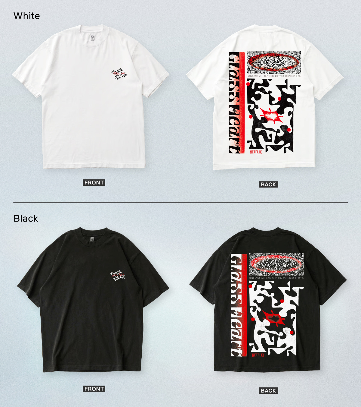 Glass Heart エキストラ Tシャツ リストバンド TENBLANK タレント