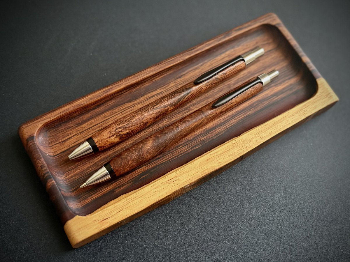 工房 楔（せつ） kentaro-papa ケンタロウパパ 花梨紅白 ペンスタンド