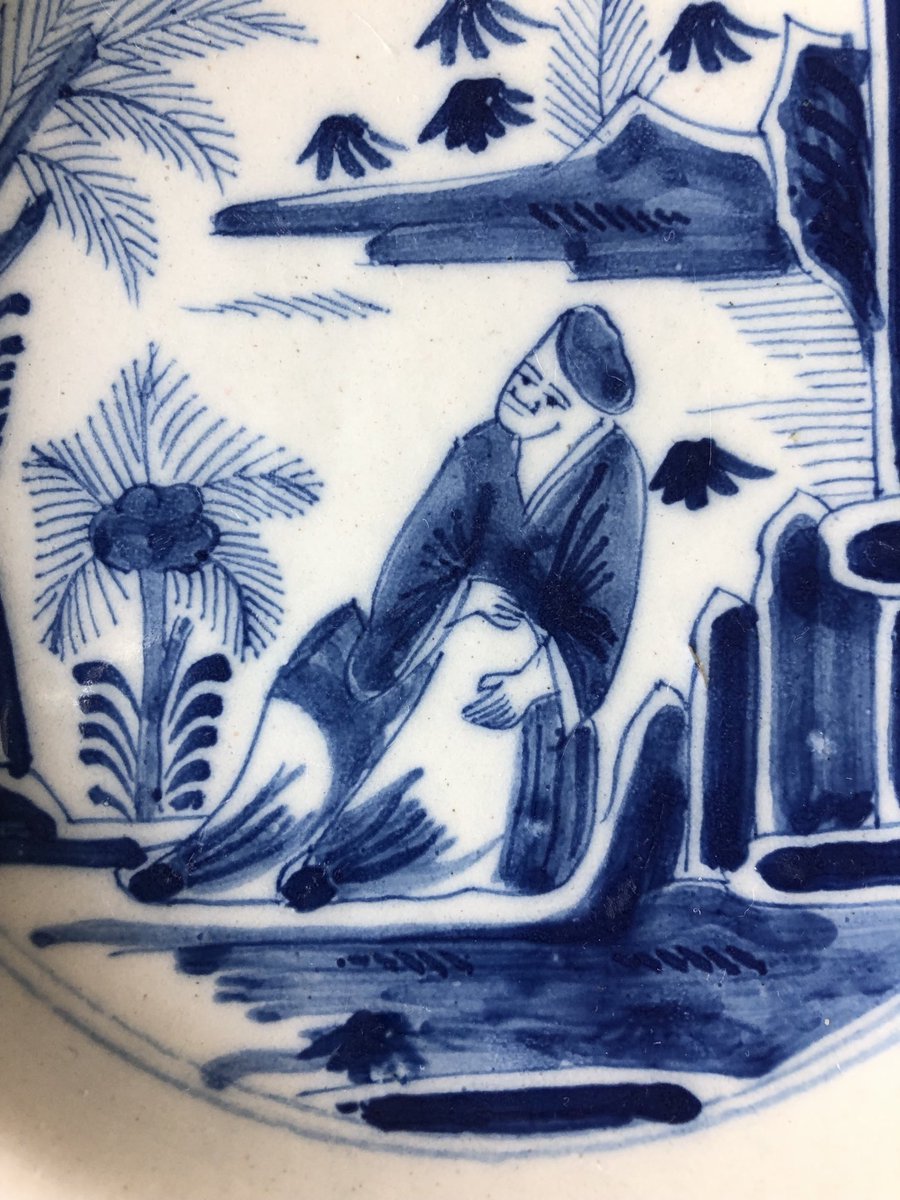 50cm◇ デルフト リムプレート 1650年頃 アンティーク )17 世紀 50cm