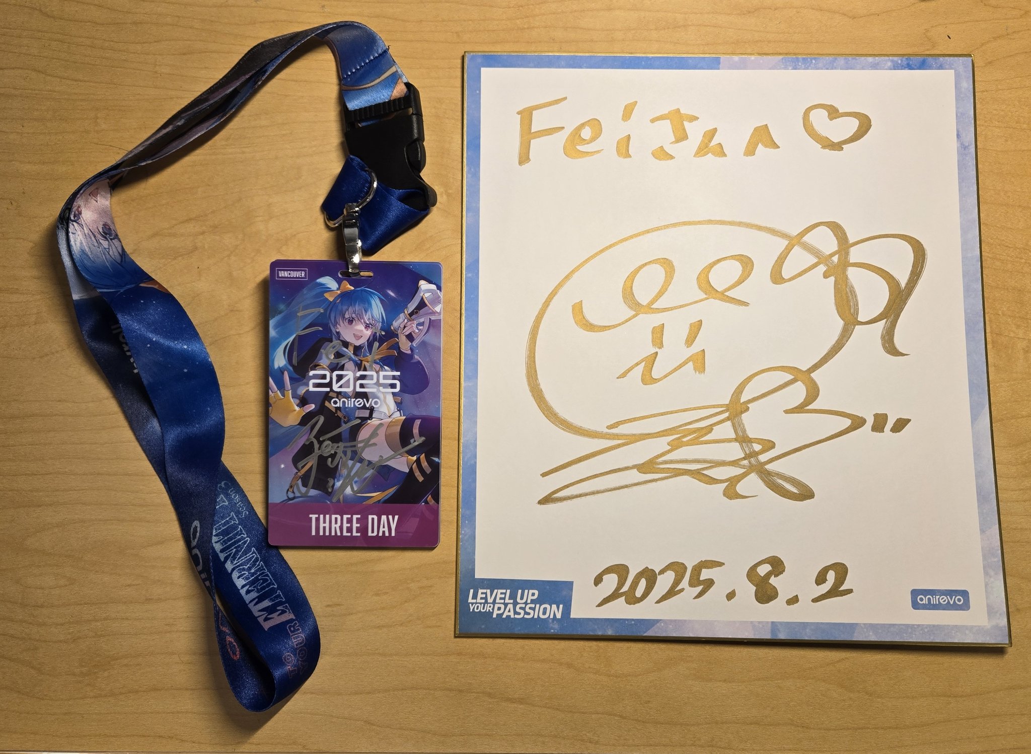 内田彩さん、サイン色紙 内田彩さん、サイン色紙 内田彩さん、サイン