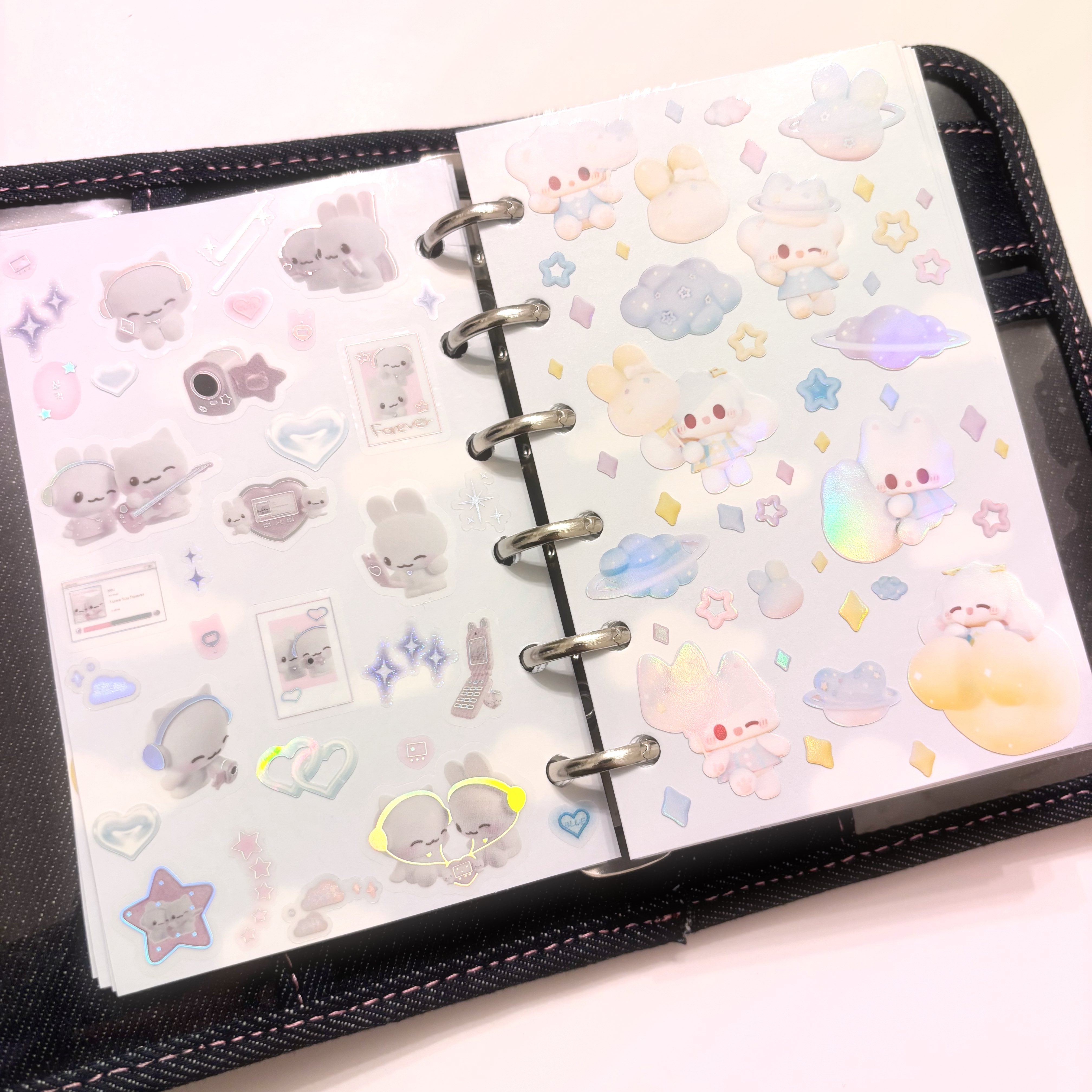 MERING メリング シール帳 デニム イチゴ 苺 バインダー メリング