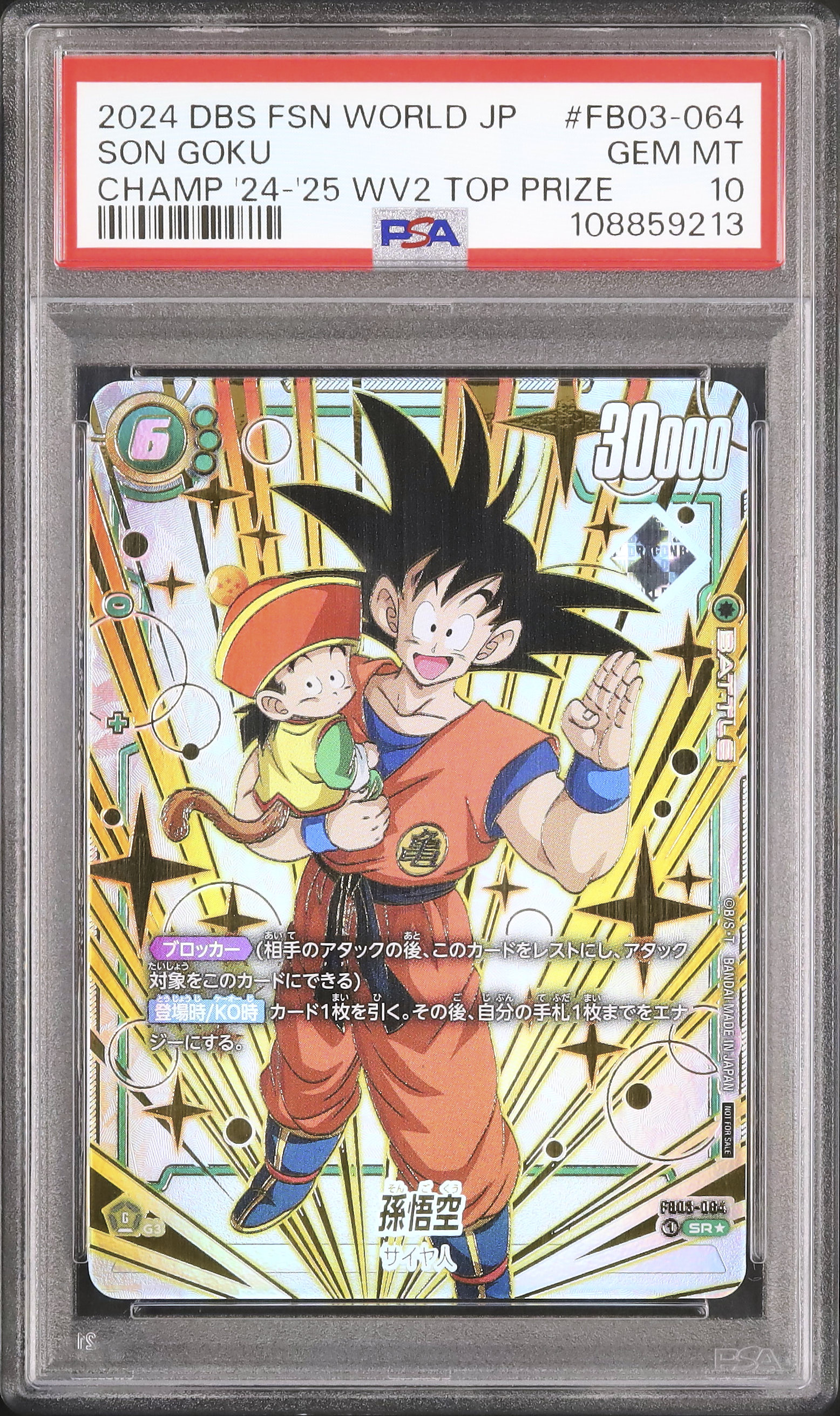 バーダック PSA10 チャンピオンシップ2024 DBS FSN WORLD PSA10