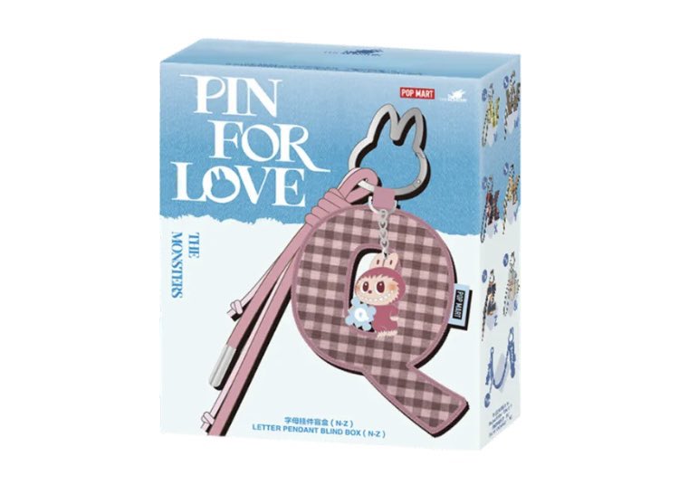 ラブブ PINFORLOVE イニシャル アルファベットN～Z LABUBU PIN FOR