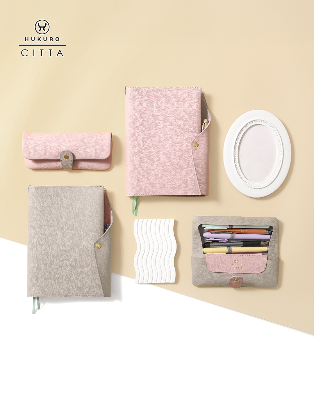 hukuro 手帳カバー A5 CITTAコラボ ラベンダー 【公式通販】