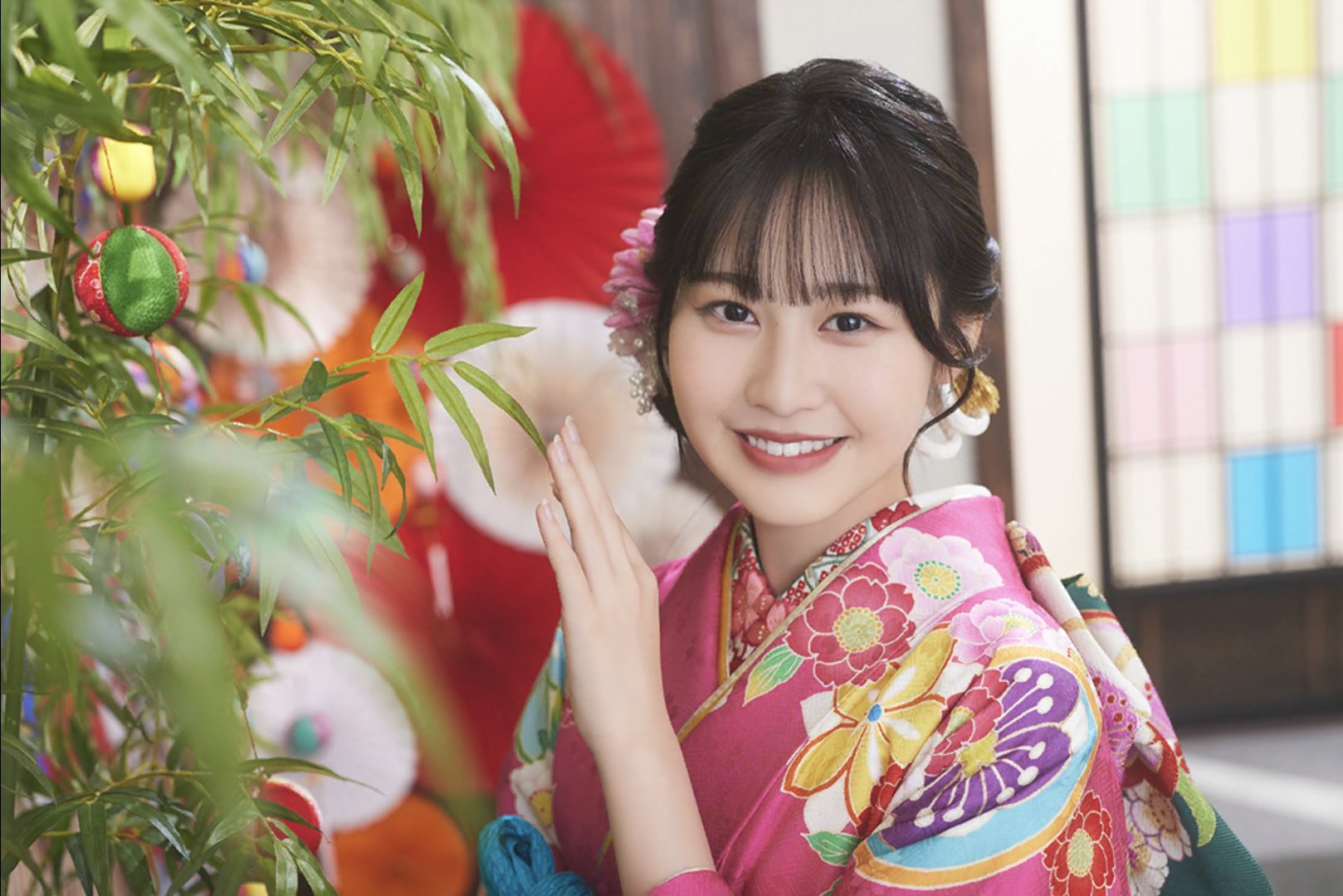 櫻坂46 向井純葉 サイン入り生写真 2025年 浴衣 櫻坂46 向井純葉 直筆