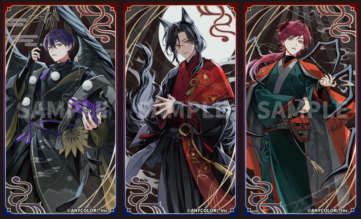 にじさんじ 妖怪万化 缶バッジ お札風カード 妖怪万化 にじさんじ 夢追