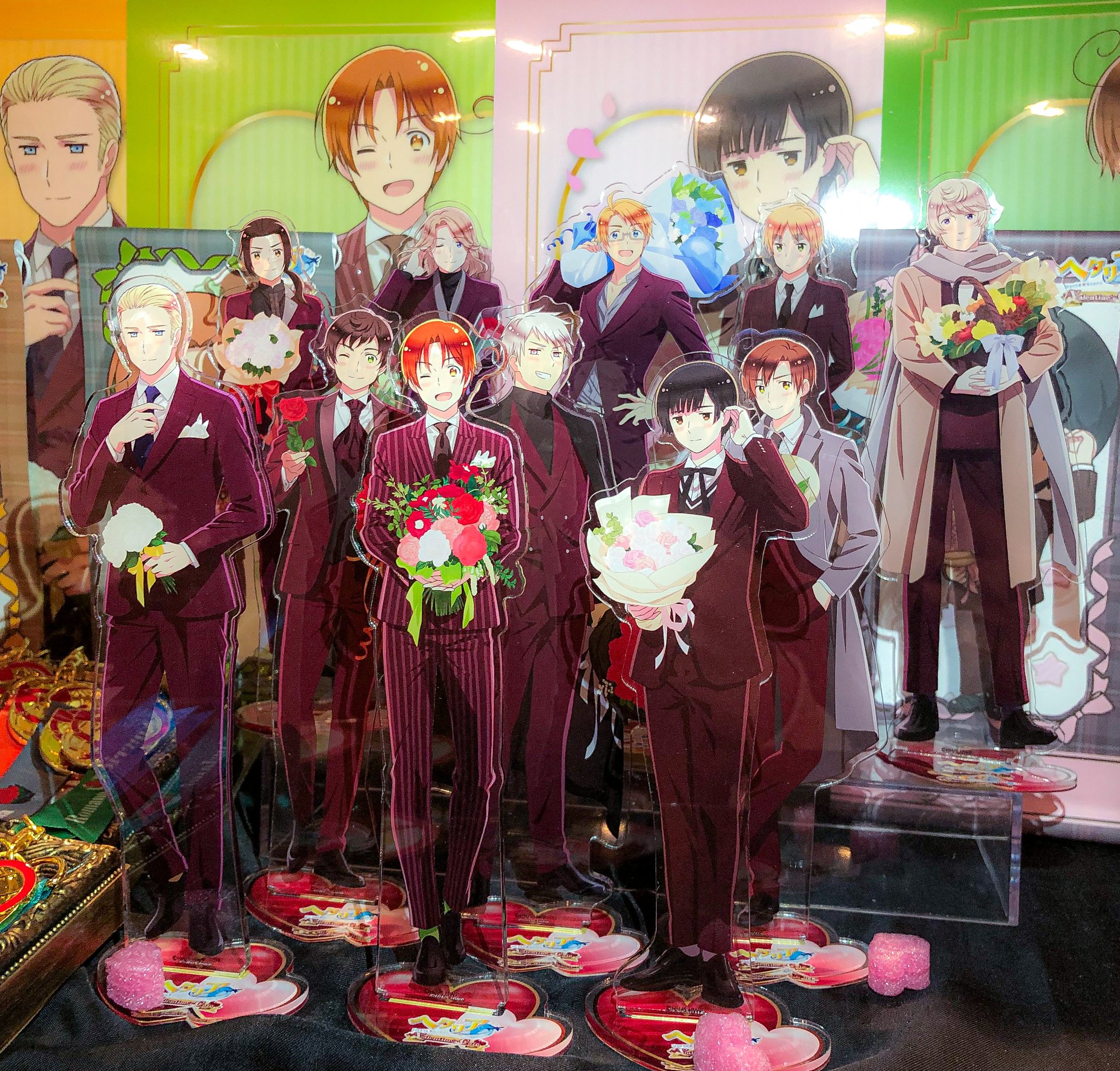 ヘタリア プロイセン アモカフェ Snow Prince オーロラ缶バッジ 5点