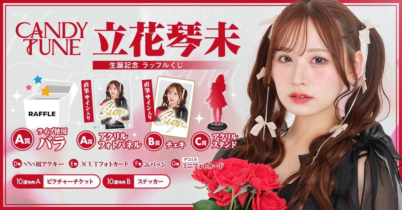 CANDY TUNE 立花琴未 生誕祭オンライン特典会チェキケース アクスタ