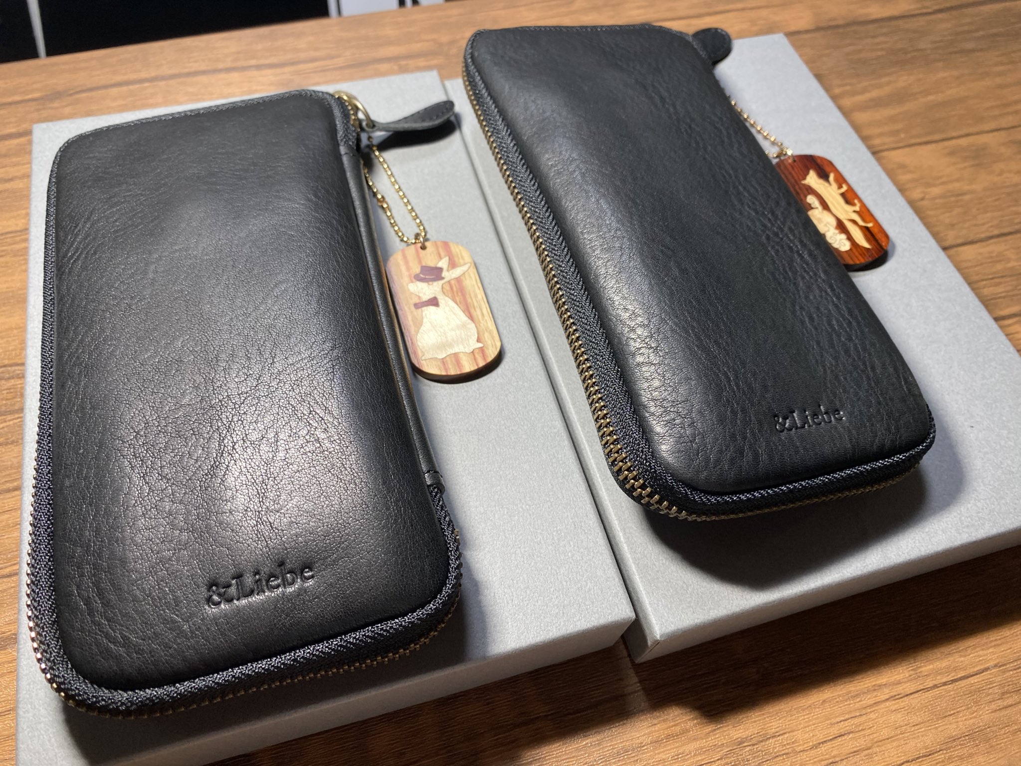 &Liebe ブラック 筆箱 ジッパー式 Zip pencil case to protect and