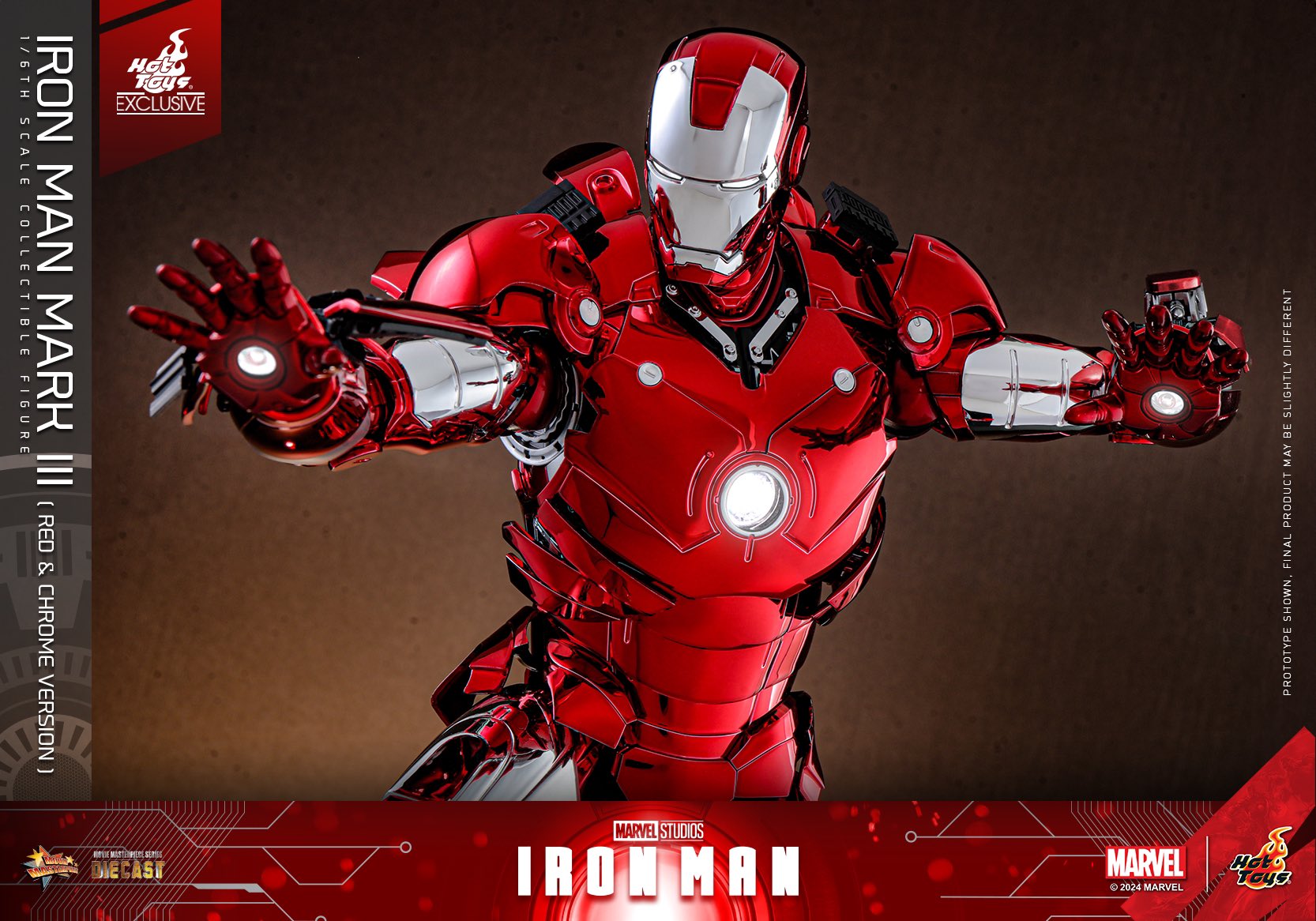 ホットトイズ ダイキャスト アイアンマン・マーク3 レッド&シルバー