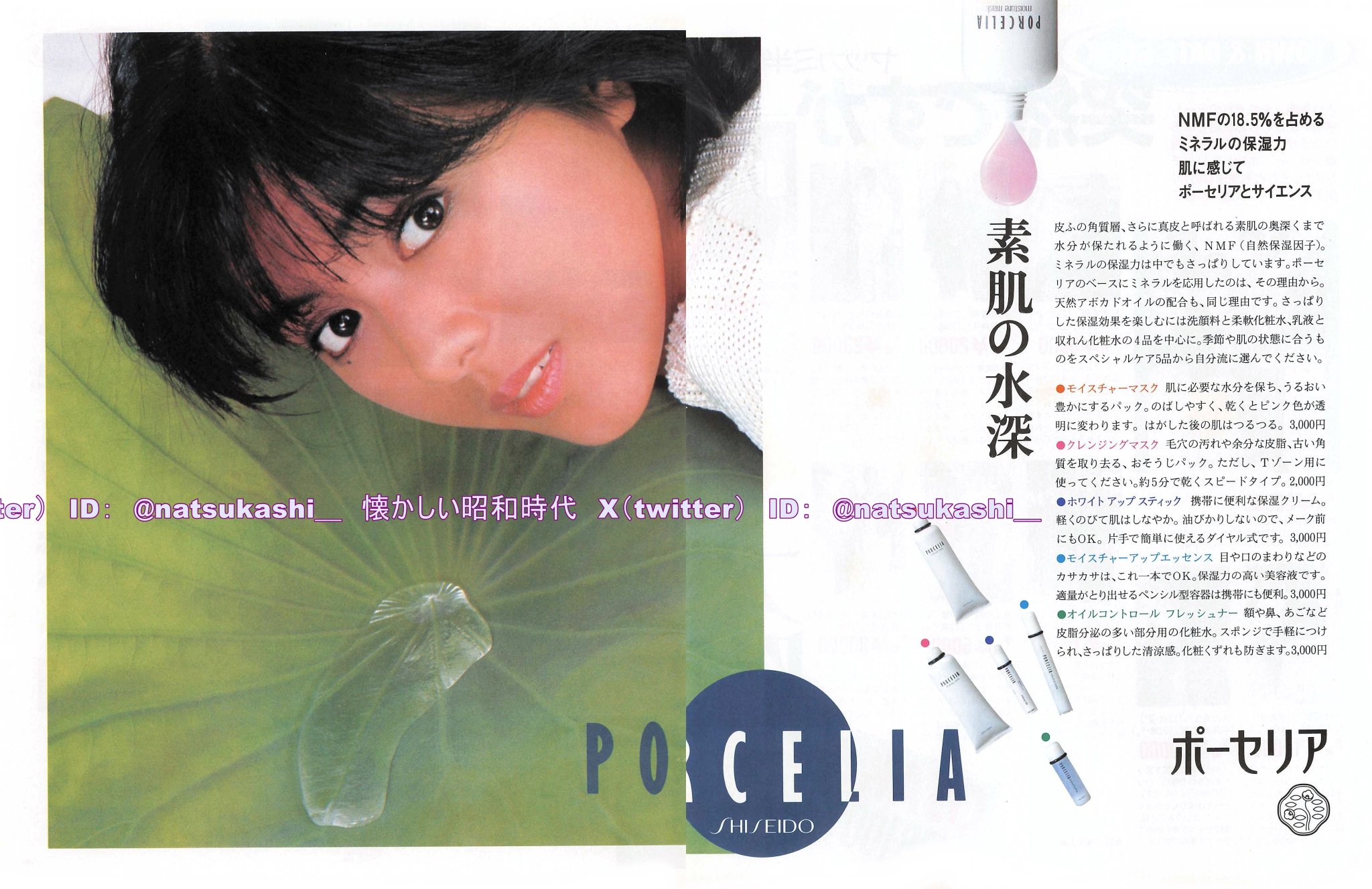 薬師丸ひろ子 レトロ 希少品 資生堂 ポーセリア 販売企画書 非売品 冊子