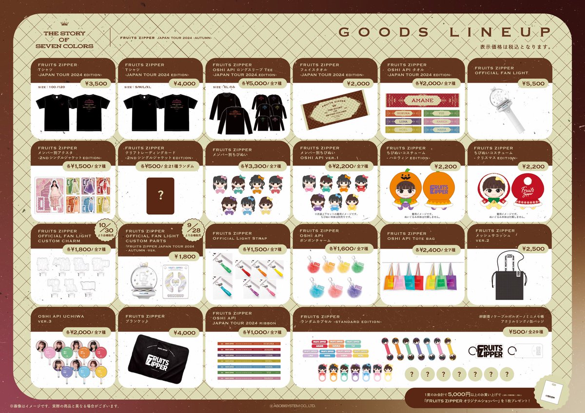 お知らせ】 いつもFRUITS ZIPPERを応援いただきありがとうございます
