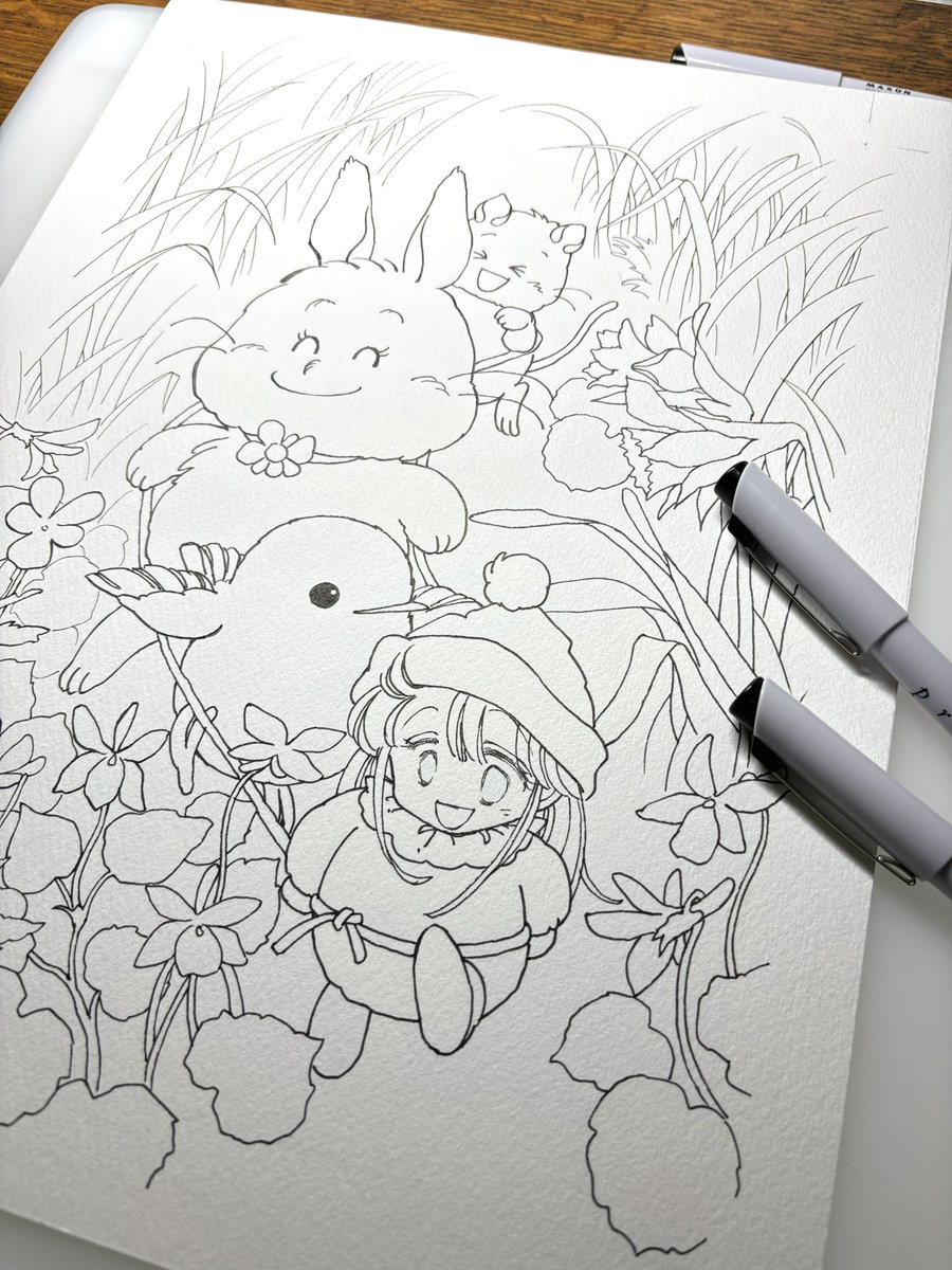 大正時代紙袋付◇萩原吉二作『盛岡探勝』岩手タイムス社発行 8枚 木彫