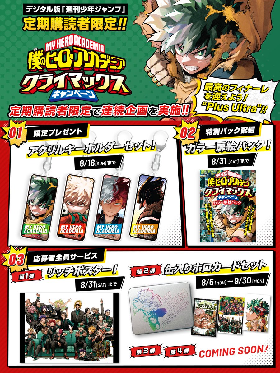 ヒロアカ 原画展 完結記念 応募者全員サービス サイン入りリッチ