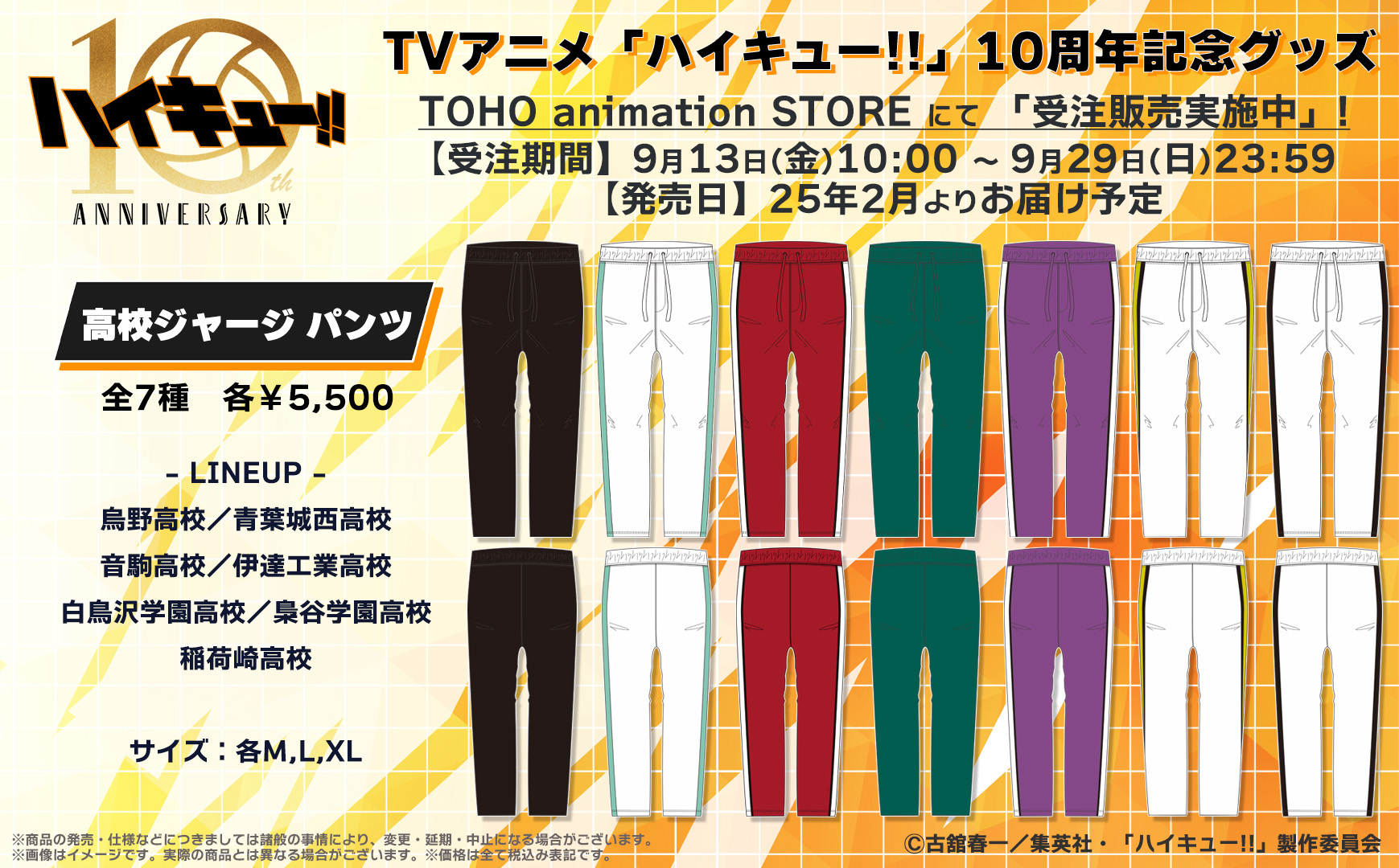 新品未使用｜10周年ロゴVer.ジャージLサイズ[音駒] ハイキュー!! 音駒