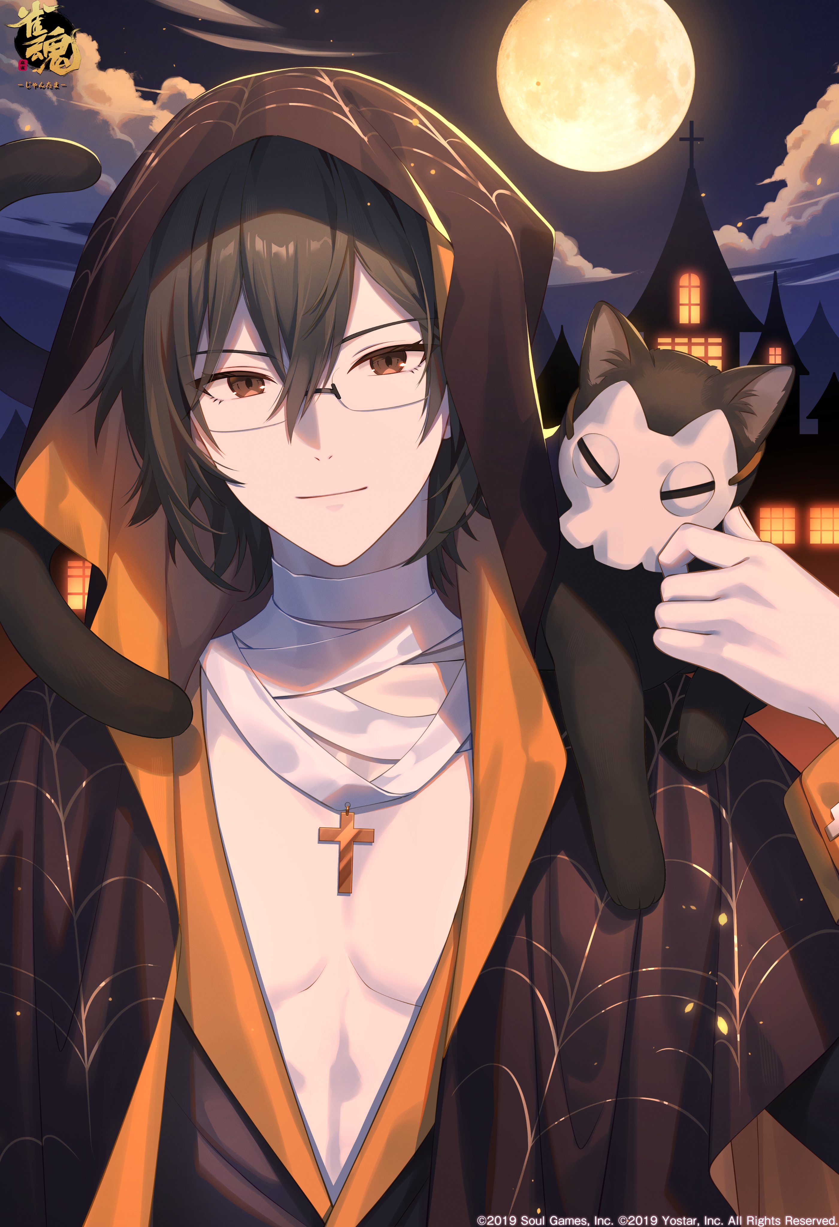 雀魂 じゃんたま 如月蓮 誕生日記念イラストペーパー額縁スタンド 公式