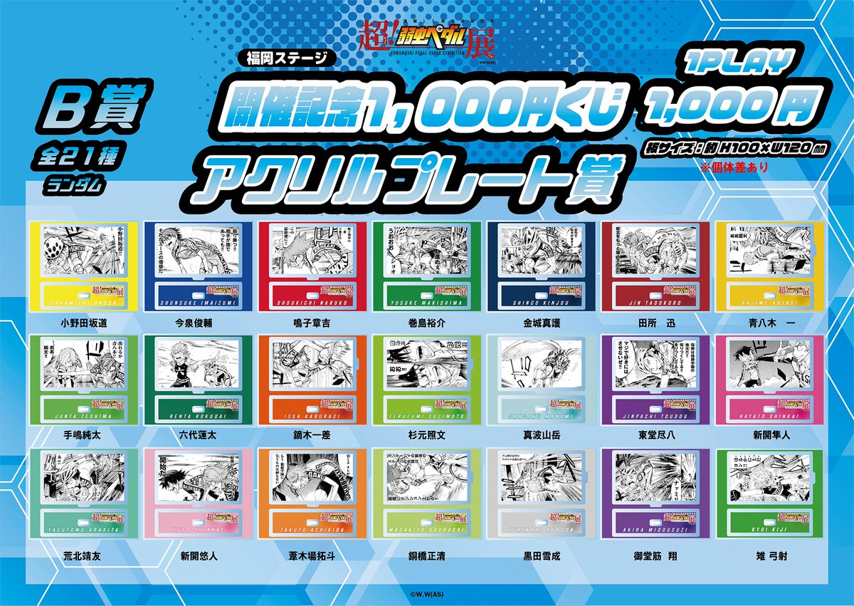 超！弱虫ペダル展』 福岡ステージ 先行イベントにて1,000円くじの販売