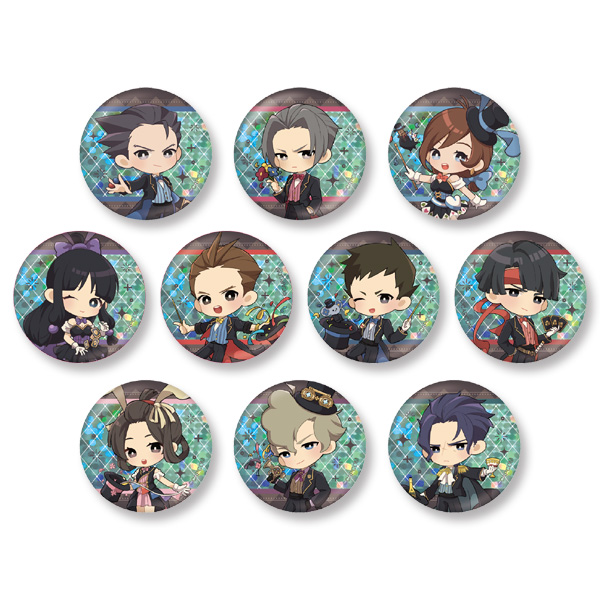 逆転裁判】成歩堂龍一＆綾里真宵 カプコンカフェ ガチャ 缶バッジ 逆転