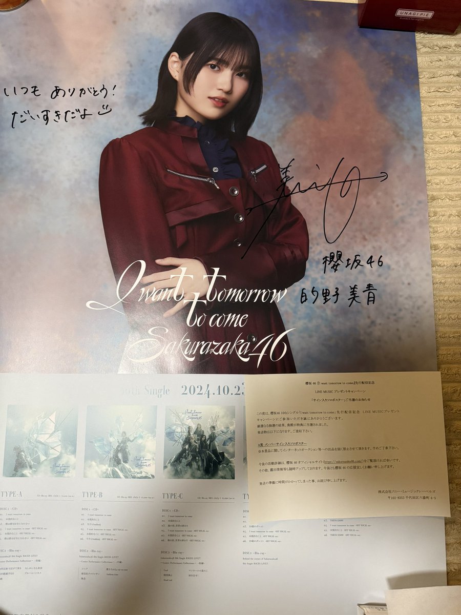 Aimer 直筆サイン入り武道館ライブポスター Aimer Live in 武道館