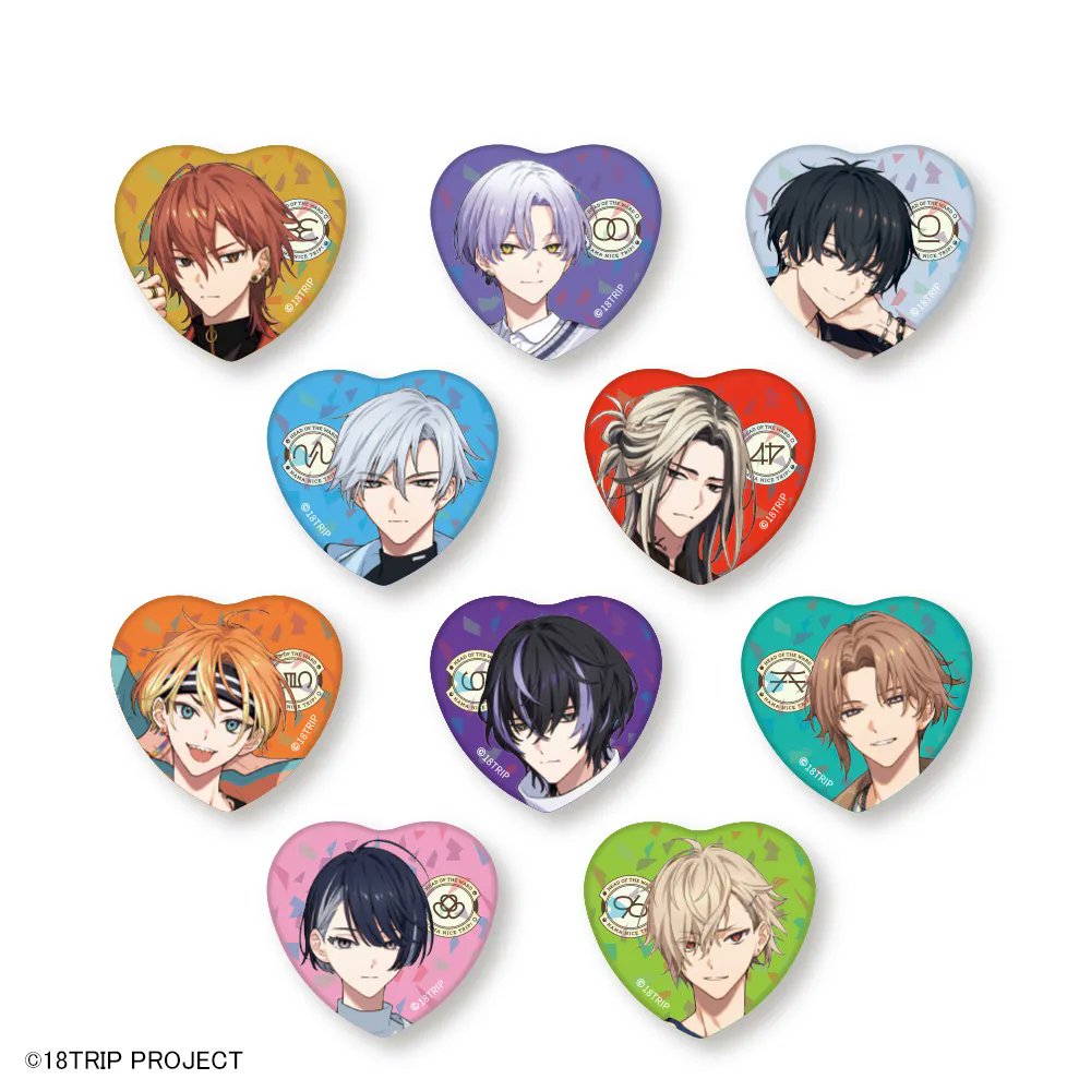 18trip エイトリ 衣川季肋 ハート缶バッジ 21個 18trip エイトリ 衣川