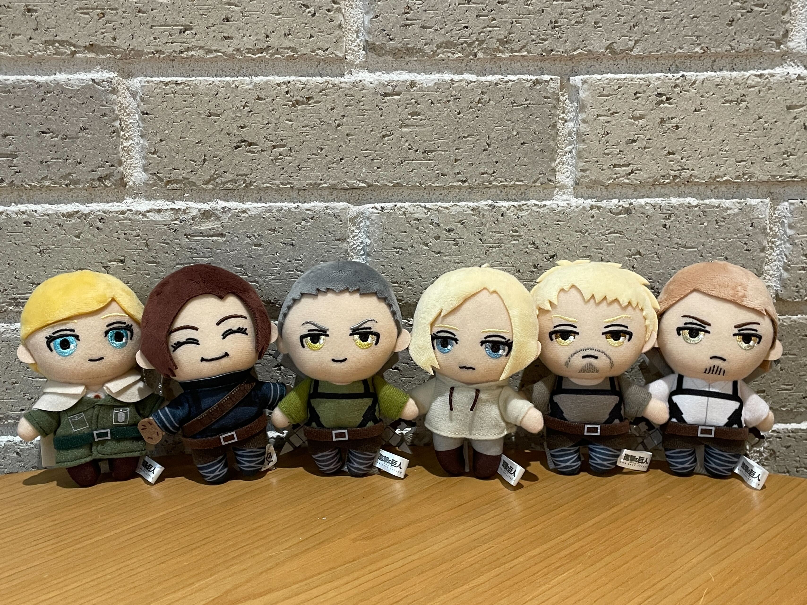 進撃の巨人 劇場版 ぬいぐるみキーホルダー エレン ミカサ アルミン 3