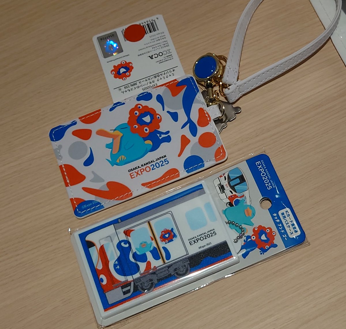③万博限定 ICOCAカードと合皮パスケース 大阪万博限定 ICOCA