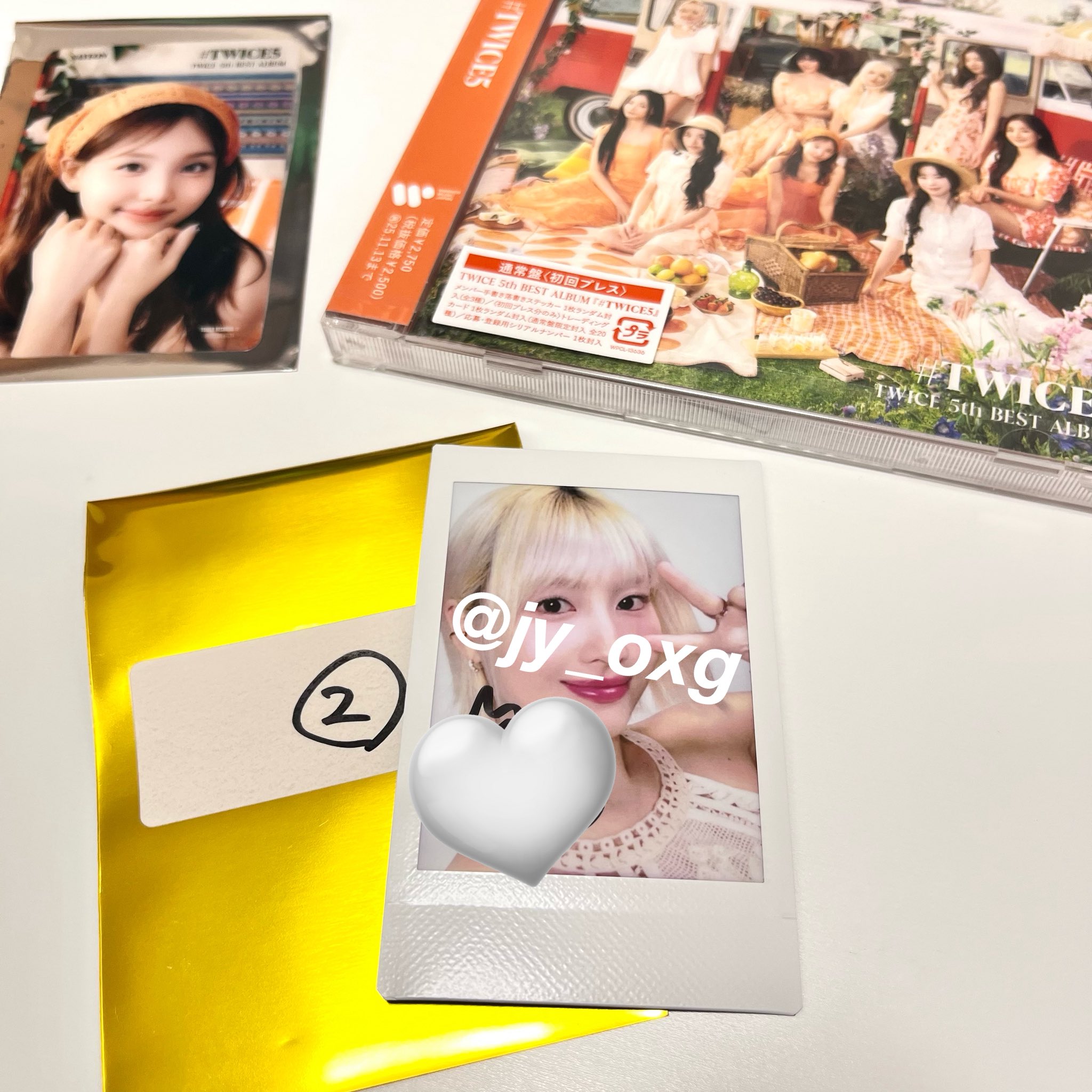 TWICE ミナ 直筆サイン入り チェキ ポラロイド TWICE2 ミナ 直筆サイン