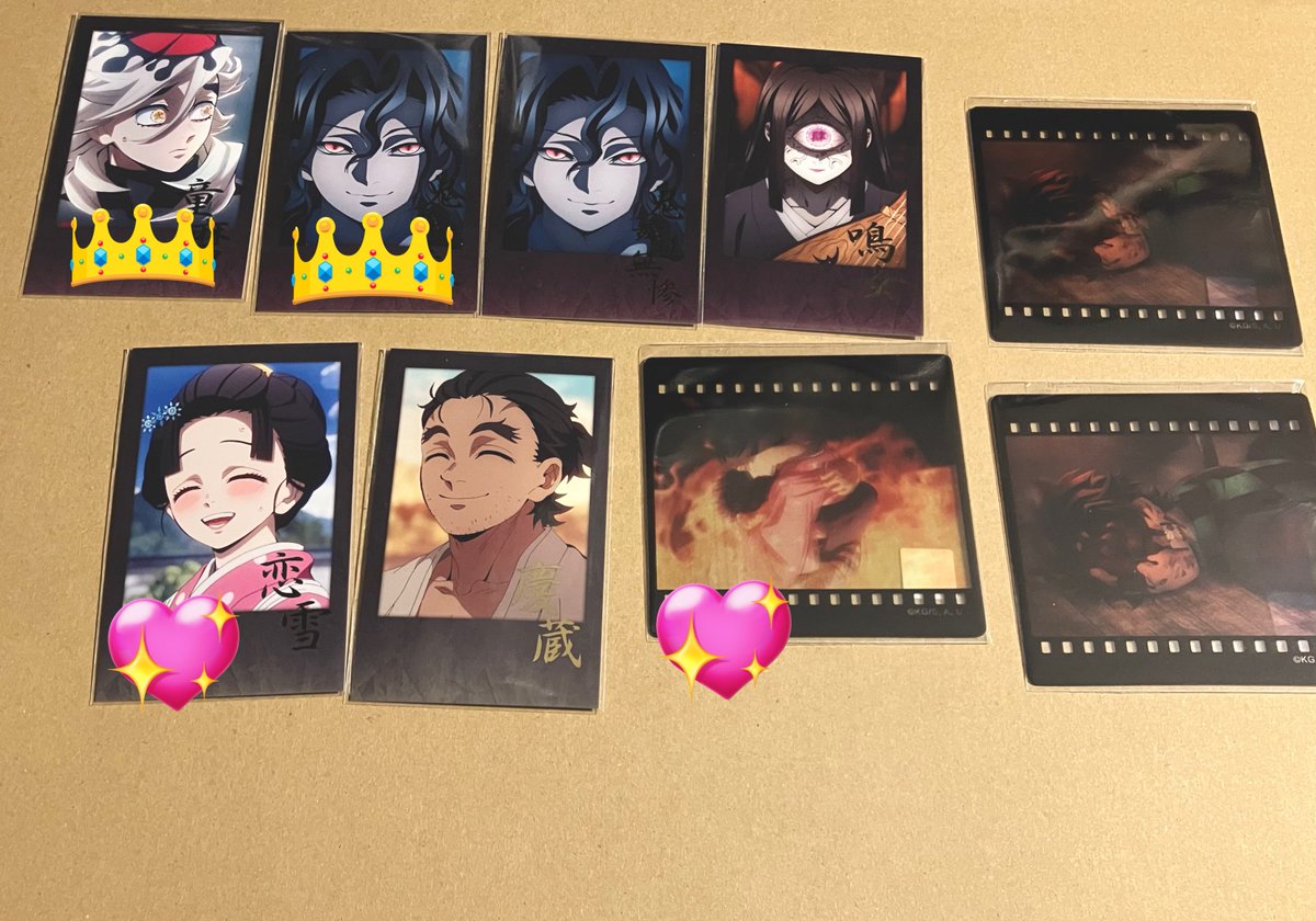 交換/譲渡】鬼滅の刃 ダイニング お楽しみくじ チェキ風ブロマイド 缶