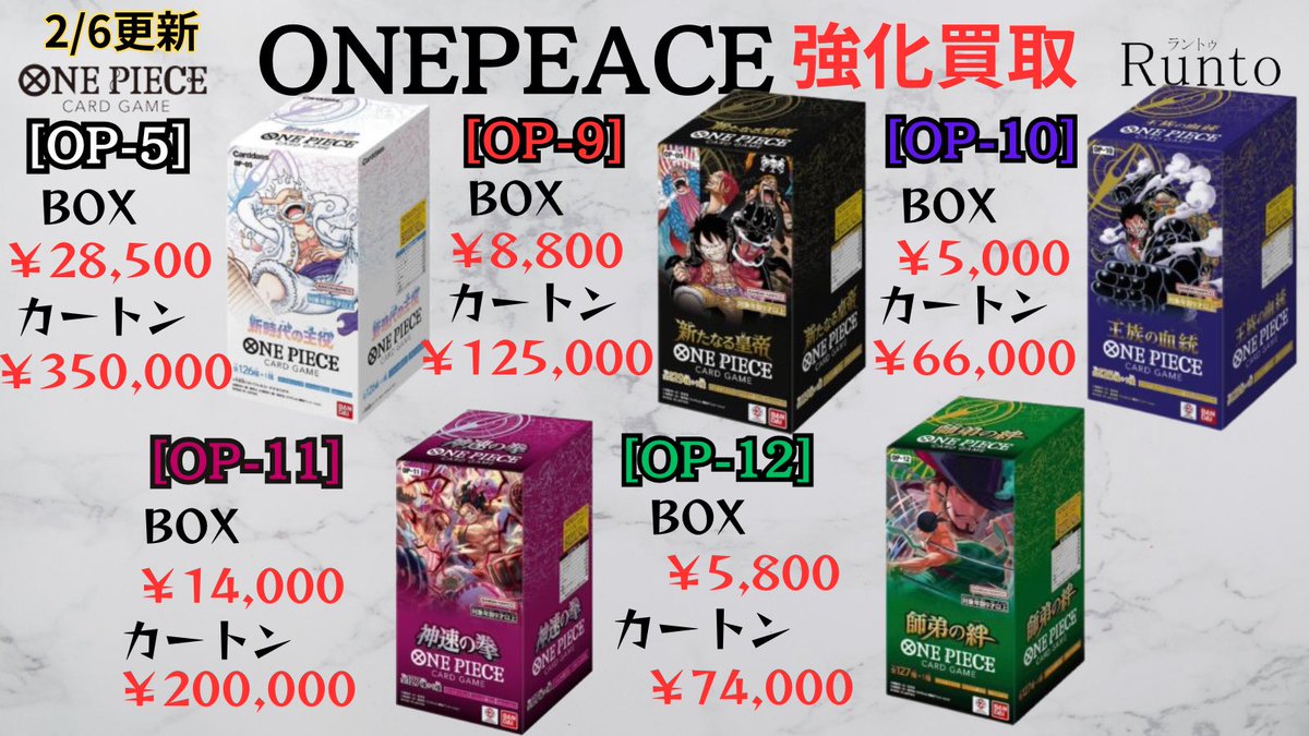 2/6(金) 🚀ONE PIECE買取強化🚀 【OP-1】ROMANCE DOWN BOX ¥23,000