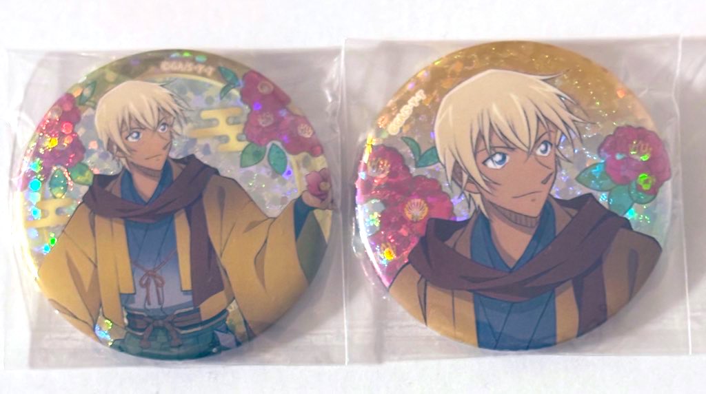 交換.譲渡】名探偵コナン 秋の華和装 スパークル缶バッジ クラックス