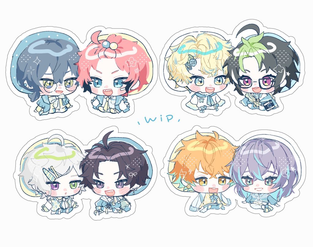 ⚠︎捏造衣装 にじそwip🫧 アクリルブロックになる予定です！ 全部並べ