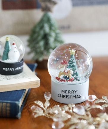 スノードーム│twinkle社製│トナカイと友達フォトフレーム│120