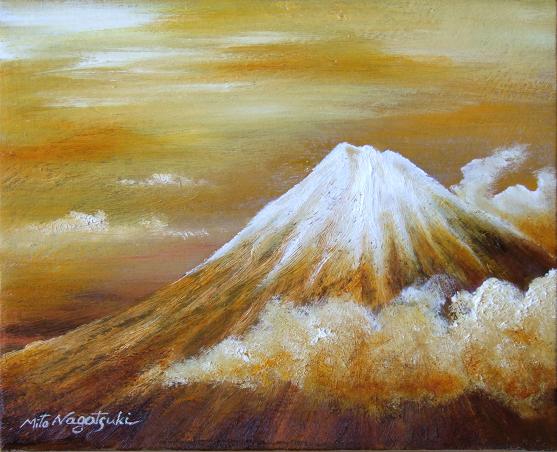 太田昭☆花と青富士☆水彩画 【公式通販】