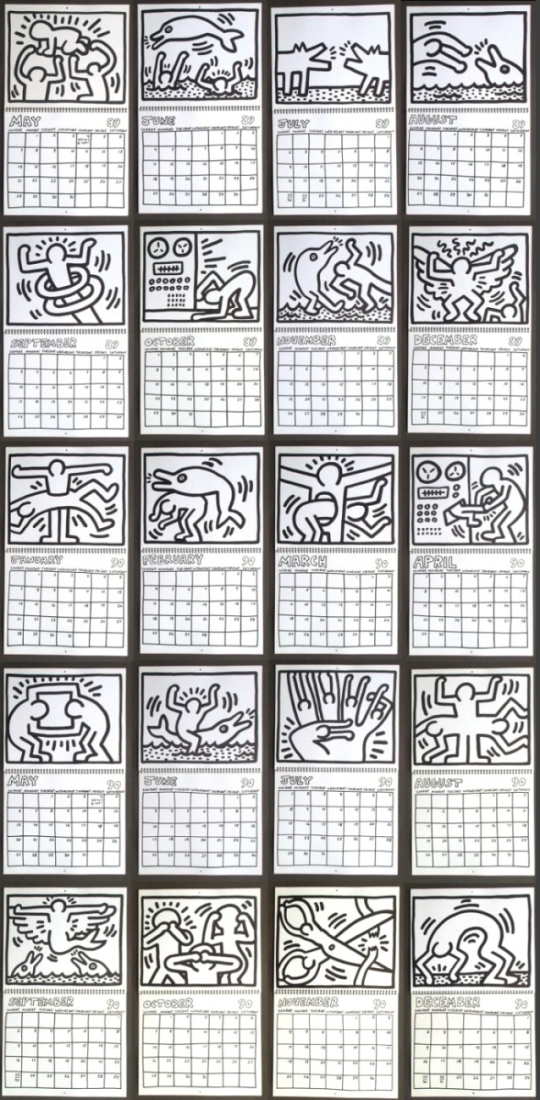 キースヘリング 1999年 カレンダー ポスター キースヘリング 1999年