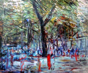 長谷川 利行「港風景」 、希少・画集画、人気作品、美品、新品額付