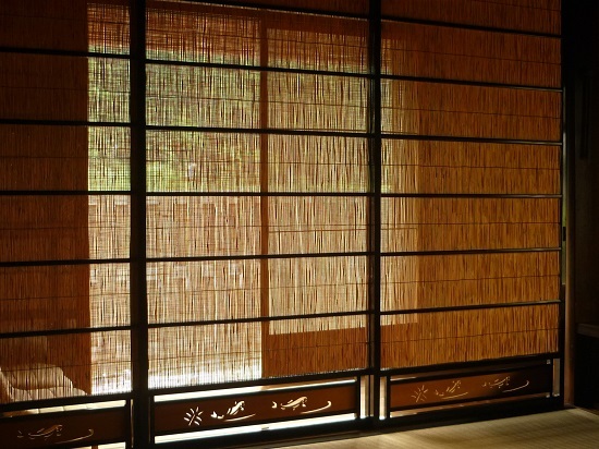 簾戸（すど）夏障子 葦戸（よしど） 2枚 古民家 R-048561 アンティーク