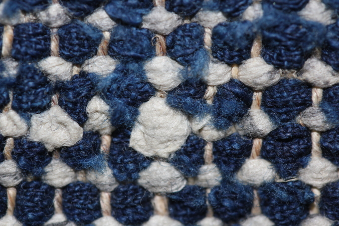 古布 木綿 紙縒り1 裂き織 野良着 Japanese Antique Textile Koyori