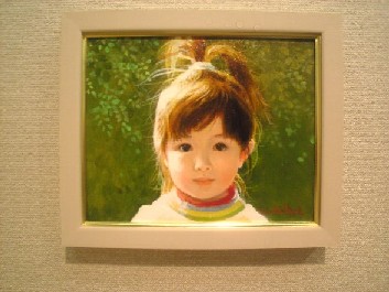 絵画 油彩画 少女 原尚子 「幼ごころ」 絵画 油彩画 少女 原尚子 「幼