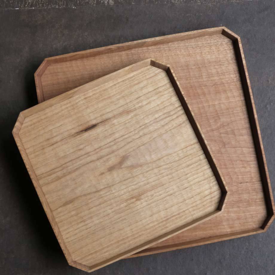 加藤良行木工オーバルトレー盆